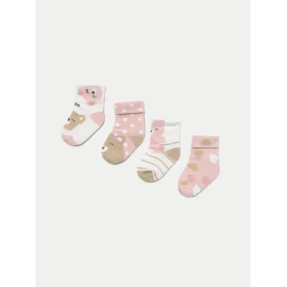 Zdjęcie Mayoral Zestaw 4 par wysokich skarpet dziecięcych 9867 Różowy