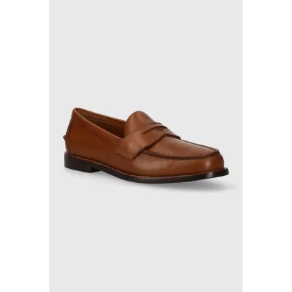 Zdjęcie Polo Ralph Lauren mokasyny skórzane Alston Penny męskie kolor brązowy 803932221001