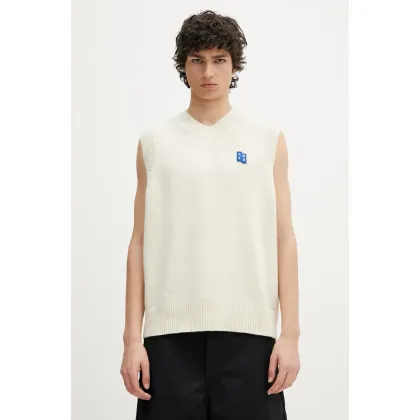 Zdjęcie Ader Error sweter wełniany Apparel-Top męski kolor beżowy BO42FYKT0201OT