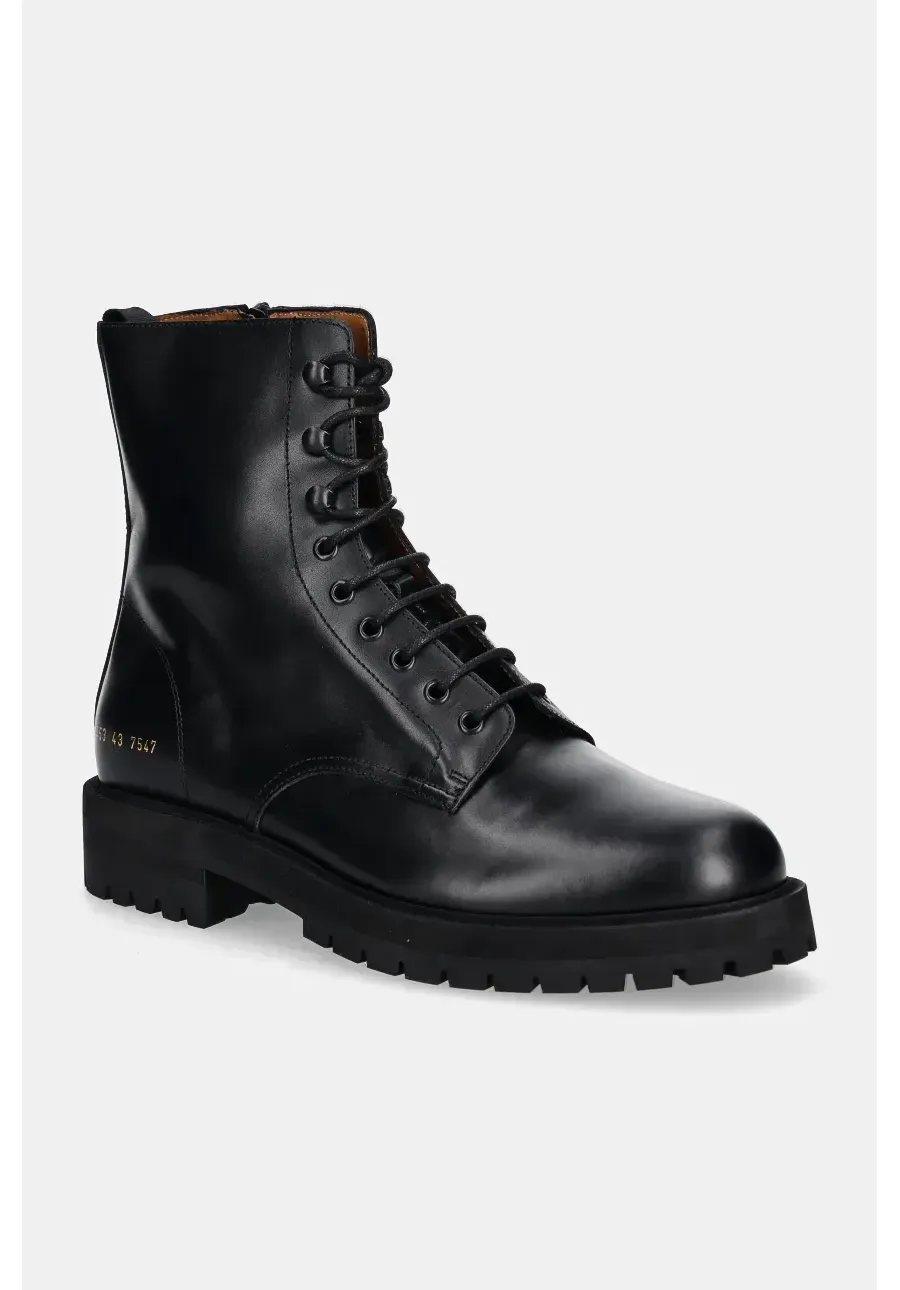 obrazek 1 Common Projects trapery skórzane Combat męskie kolor czarny 2453