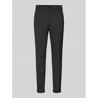 Zdjęcie Chinosy o kroju slim fit z dżerseju z przeszytym, podwiniętym zakończeniem nogawki