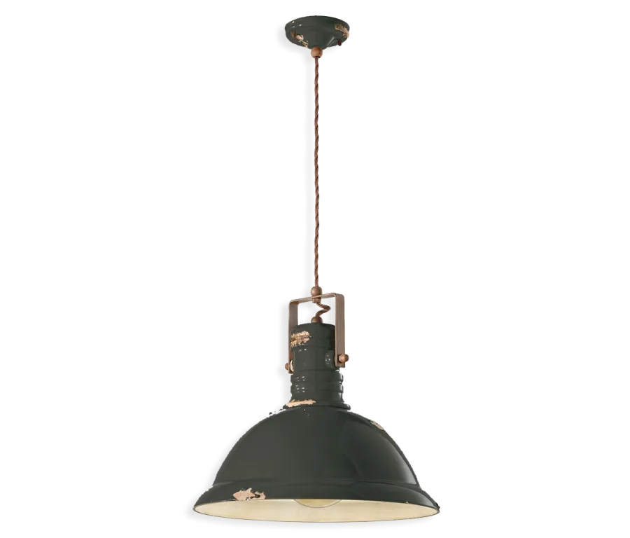 obrazek 5 Prestiżowa włoska duża lampa wisząca Industrial w stylu retro