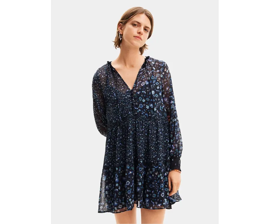 obrazek 1 Desigual Sukienka letnia Doque 24SWVW20 Granatowy Relaxed Fit