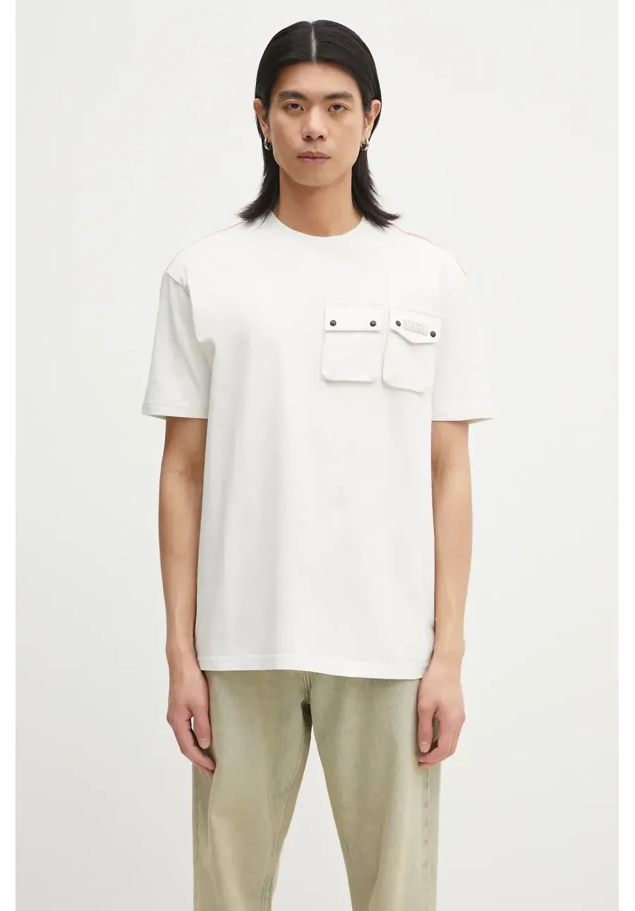 obrazek 1 Napapijri t-shirt bawełniany S-Rivalto męski kolor biały z nadrukiem NP0A4IELN1A1