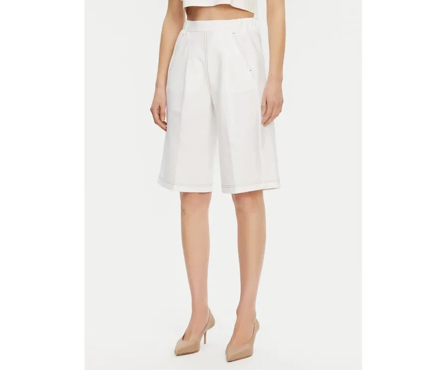 obrazek 1 Max Mara Szorty materiałowe Texas 2516781027650 Biały Regular Fit