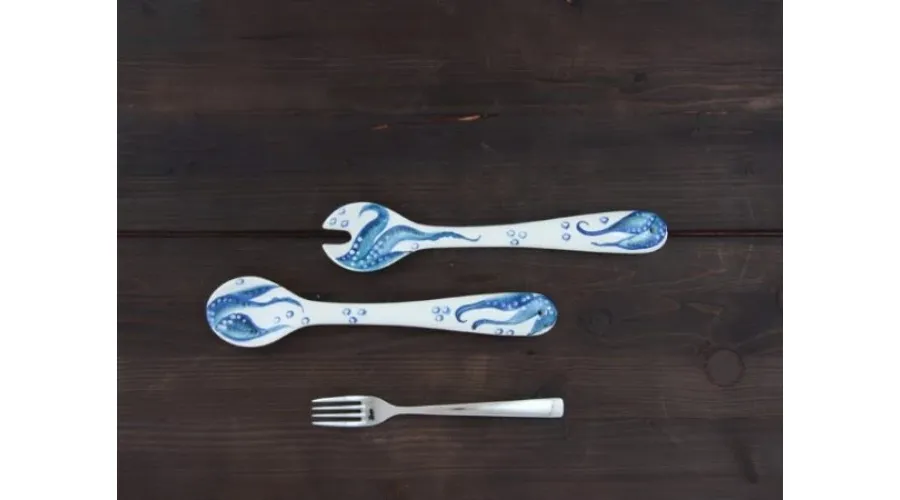 obrazek 1 Ceramiczne ręcznie malowane łyżki z ośmiornicą - Le Ceramiche