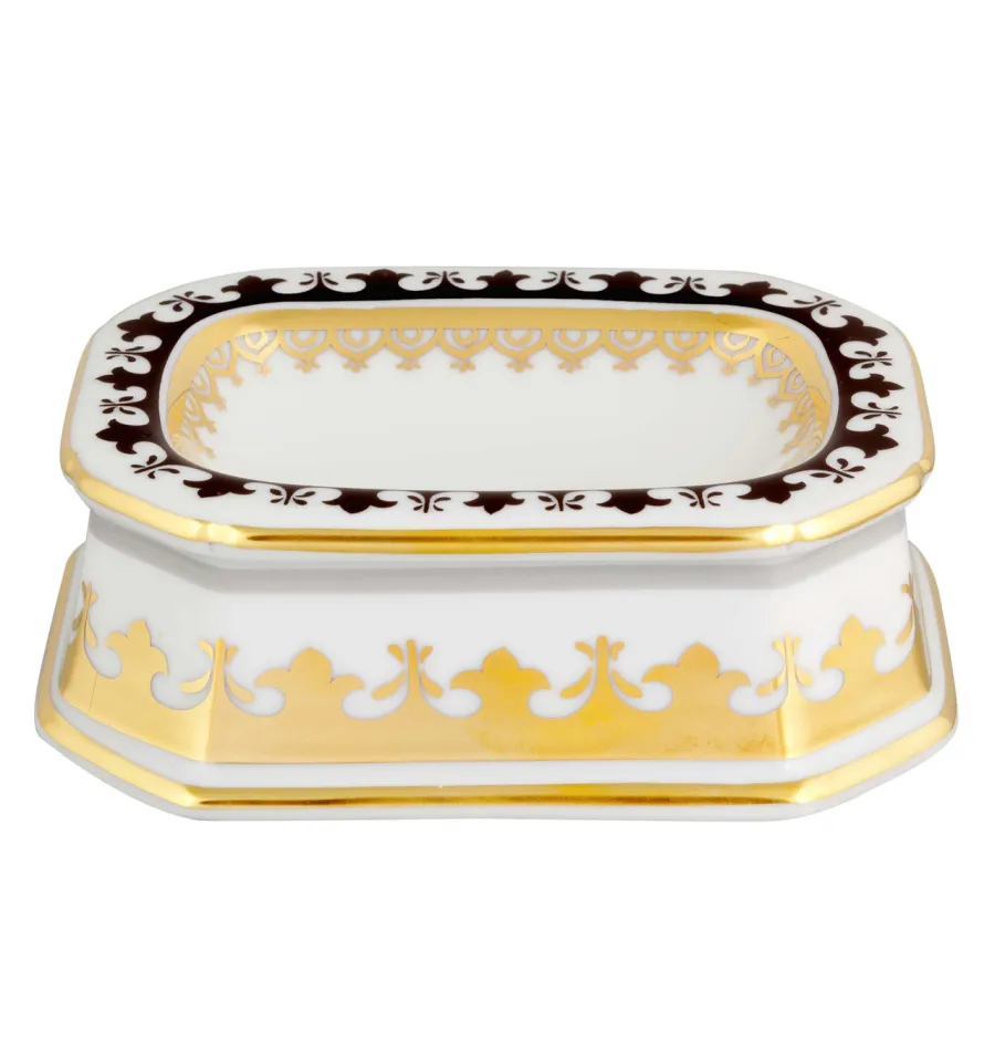obrazek 1 Luksusowa porcelanowa solniczka z ozdobnym złotym motywem - Vista Alegre
