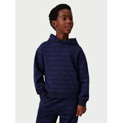 Zdjęcie Calvin Klein Jeans Bluza Ckj Aop Hoodie IB0IB02322 Granatowy Regular Fit