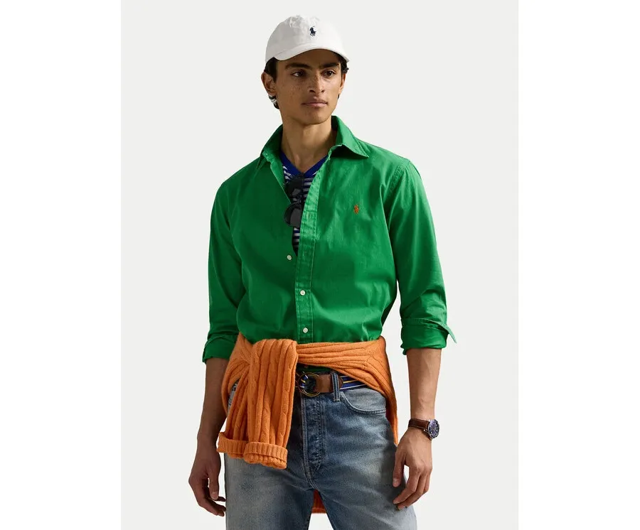 obrazek 1 Polo Ralph Lauren Koszula 710937993013 Zielony Custom Fit