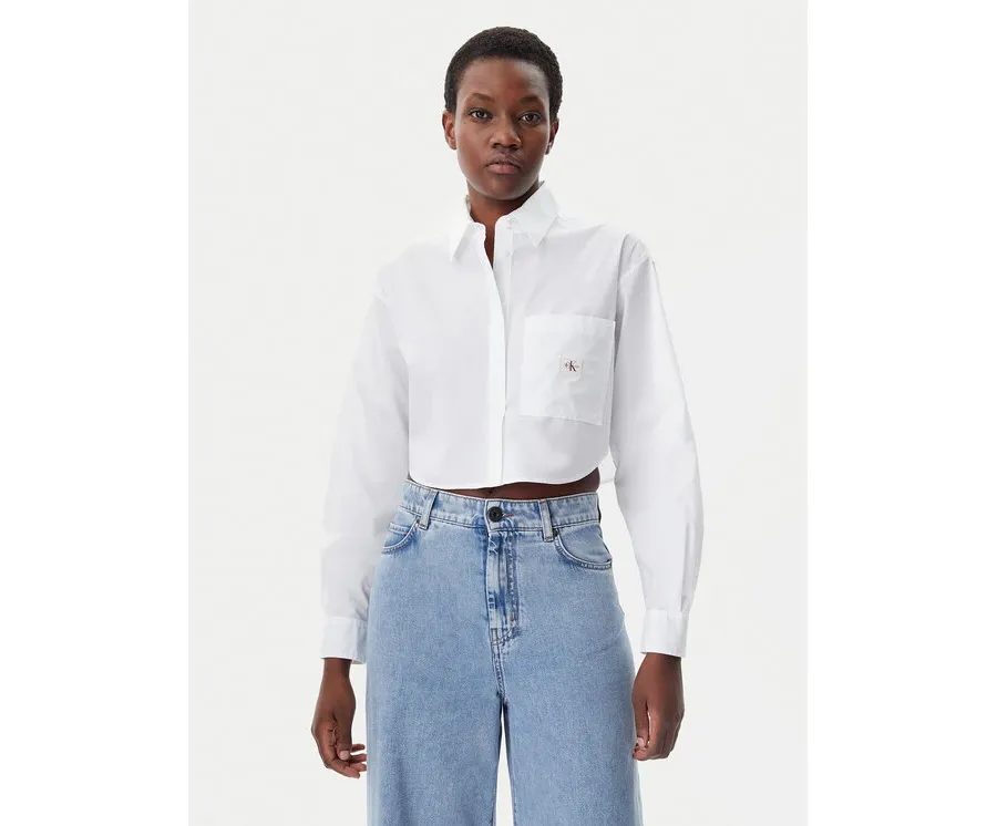 obrazek 1 Calvin Klein Jeans Koszula J20J225078 Biały Relaxed Fit