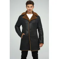 Zdjęcie Gustowny płaszcz męski z wełny i futra merynosów