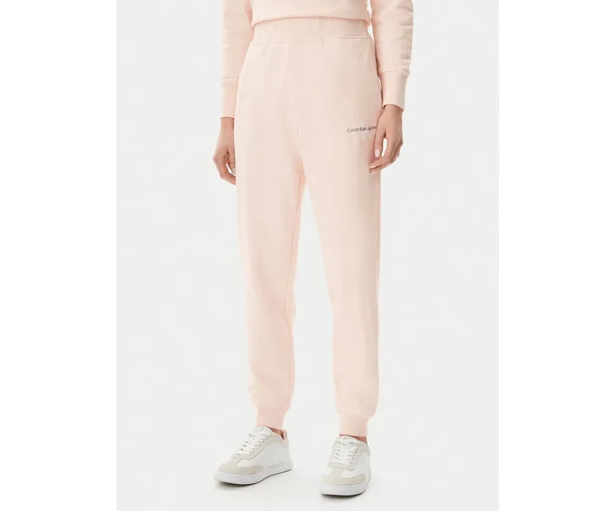 obrazek 1 Calvin Klein Jeans Spodnie dresowe Monologo J20J225354 Różowy Slim Fit