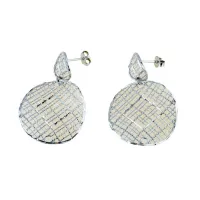Picture Beautiful hanging earrings with pierced hoops