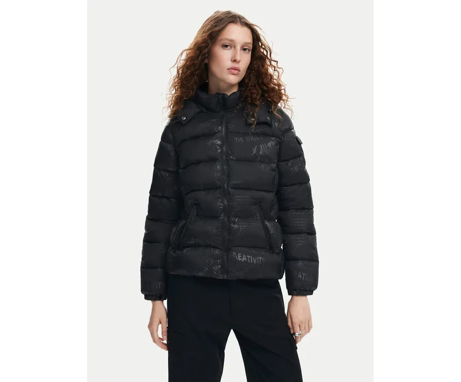 obrazek 1 Desigual Kurtka zimowa Drammen 24WWEWBM Czarny Regular Fit