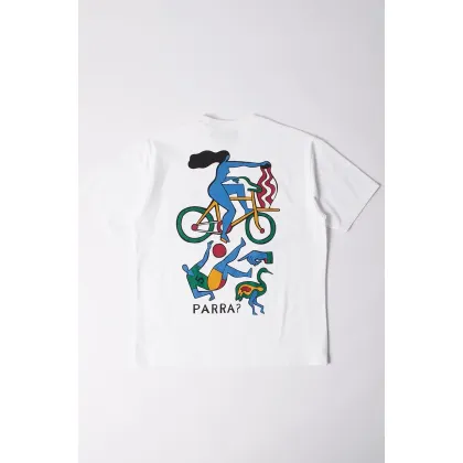 Zdjęcie by Parra t-shirt bawełniany Vase delivery męski kolor biały z nadrukiem 53206