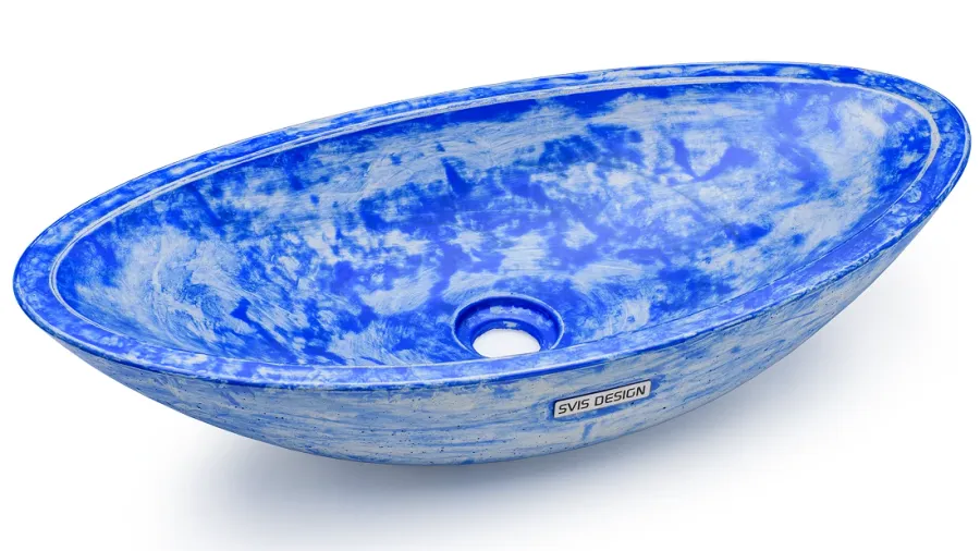 obrazek 2 Wyjątkowa umywalka 60 cm ORION BASIC – THRILL, niebieski, lakier matowy