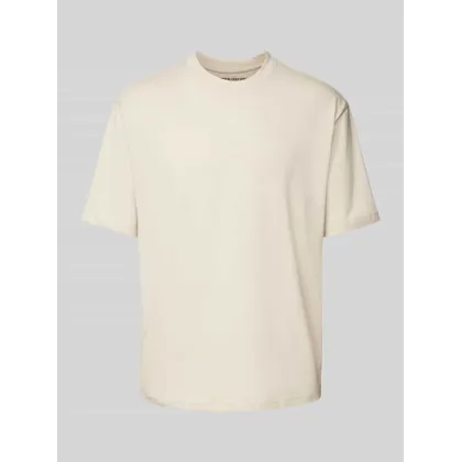 Zdjęcie T-shirt z prążkowanym okrągłym dekoltem