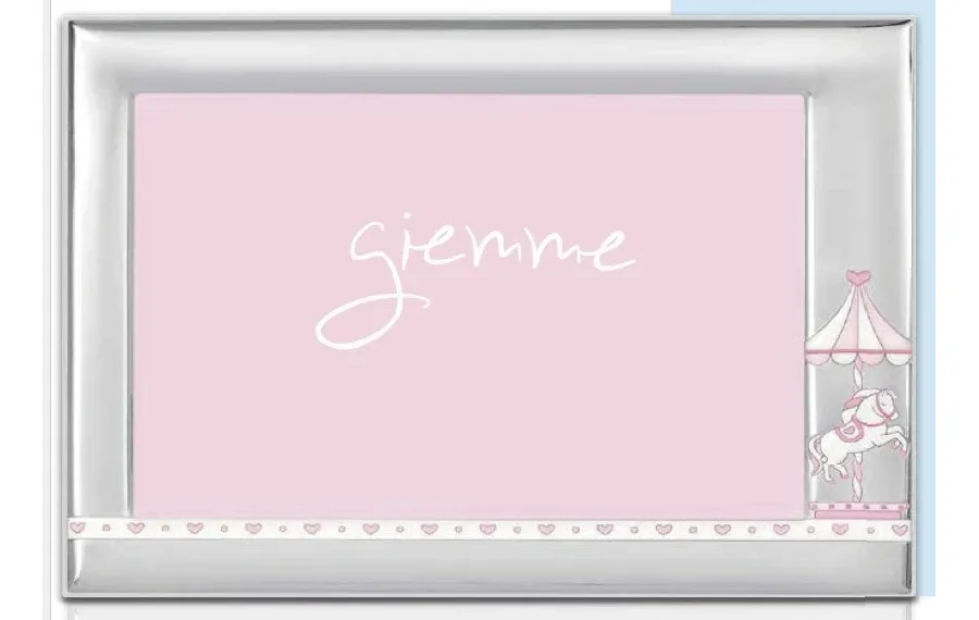 obrazek 1 Stylowa srebrna ramka 13х18 cm z niebieską karuzelą