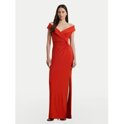 Zdjęcie LAUREN RALPH LAUREN Sukienka wieczorowa 253863940024 Pomarańczowy Slim Fit