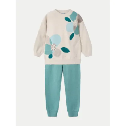 Zdjęcie Mayoral Komplet sweter i spodnie materiałowe 4553 Zielony Regular Fit