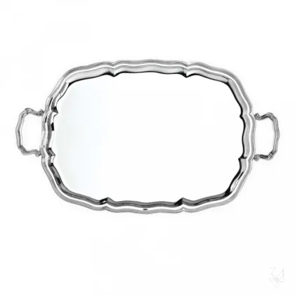 Zdjęcie Elegancka srebrna taca Settecento 53×41 cm z rączkami – Zaramella Argenti