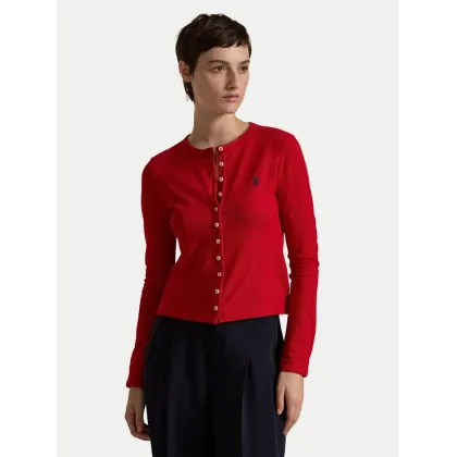 Zdjęcie Polo Ralph Lauren Kardigan 211941175006 Czerwony Slim Fit