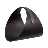 Picture Original wood stand for a fireplace or magazine, Ø36 cm, made of wenge wood