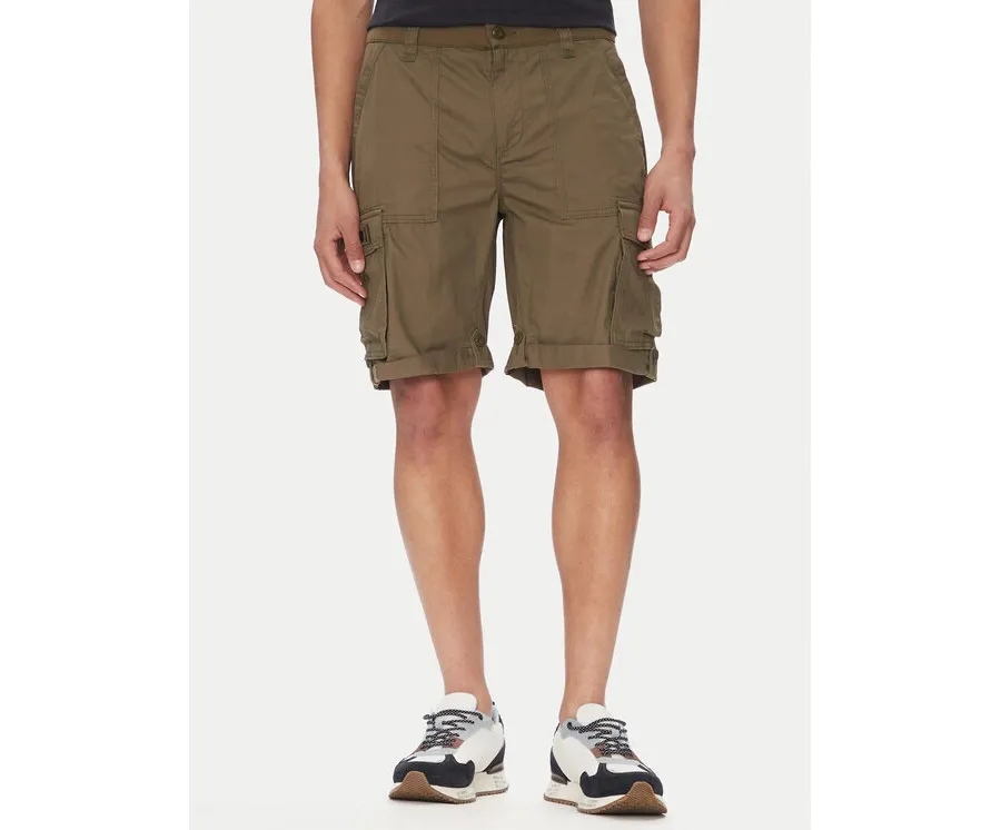 obrazek 1 Aeronautica Militare Szorty materiałowe 251BE250CT3501 Khaki Regular Fit