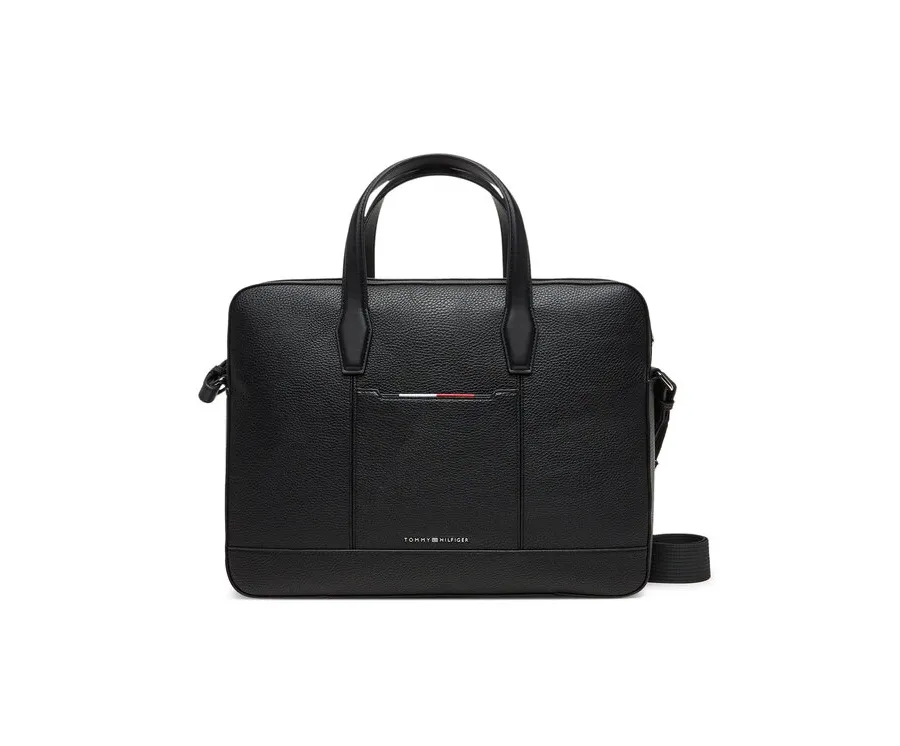 obrazek 1 Tommy Hilfiger Torba na laptopa Th Central Slim Computer Bag AM0AM13484 Czarny