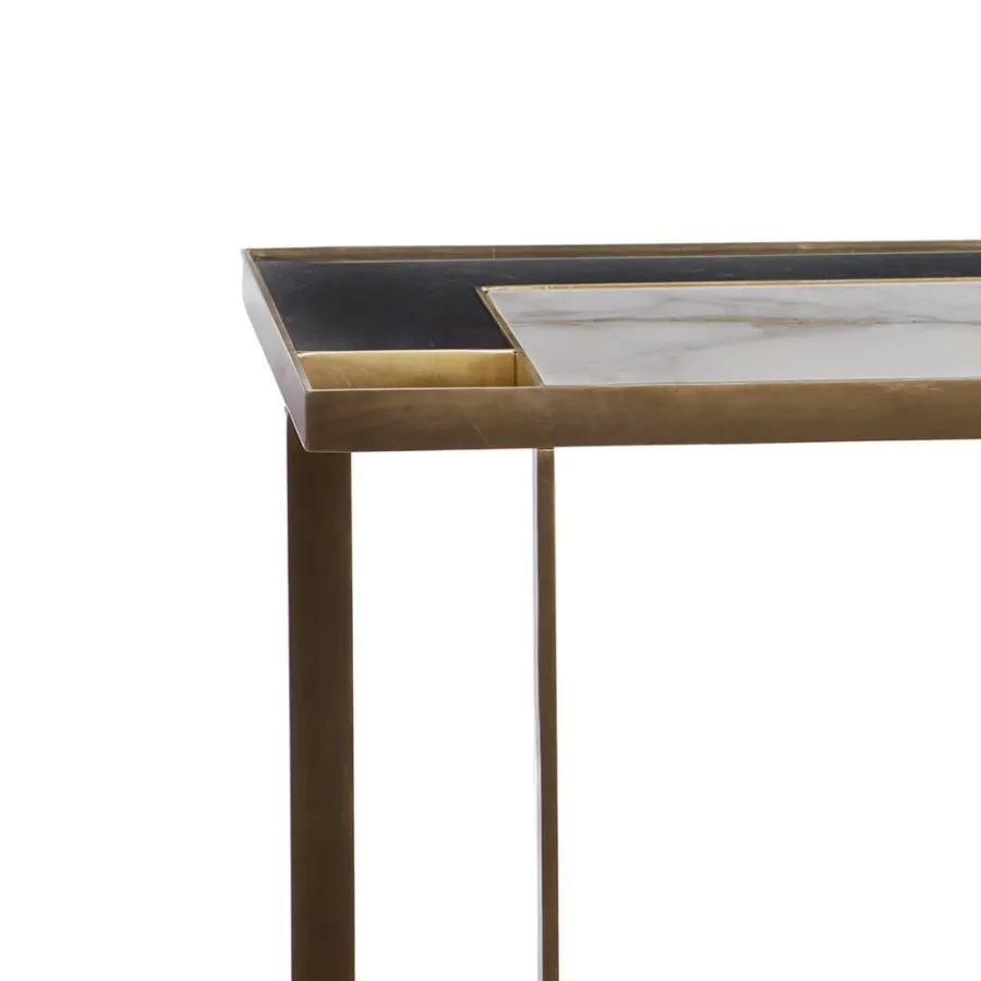 obrazek 3 Cudowna konsola z mosiężną konstrukcją H.80xL.130xP.40 cm
