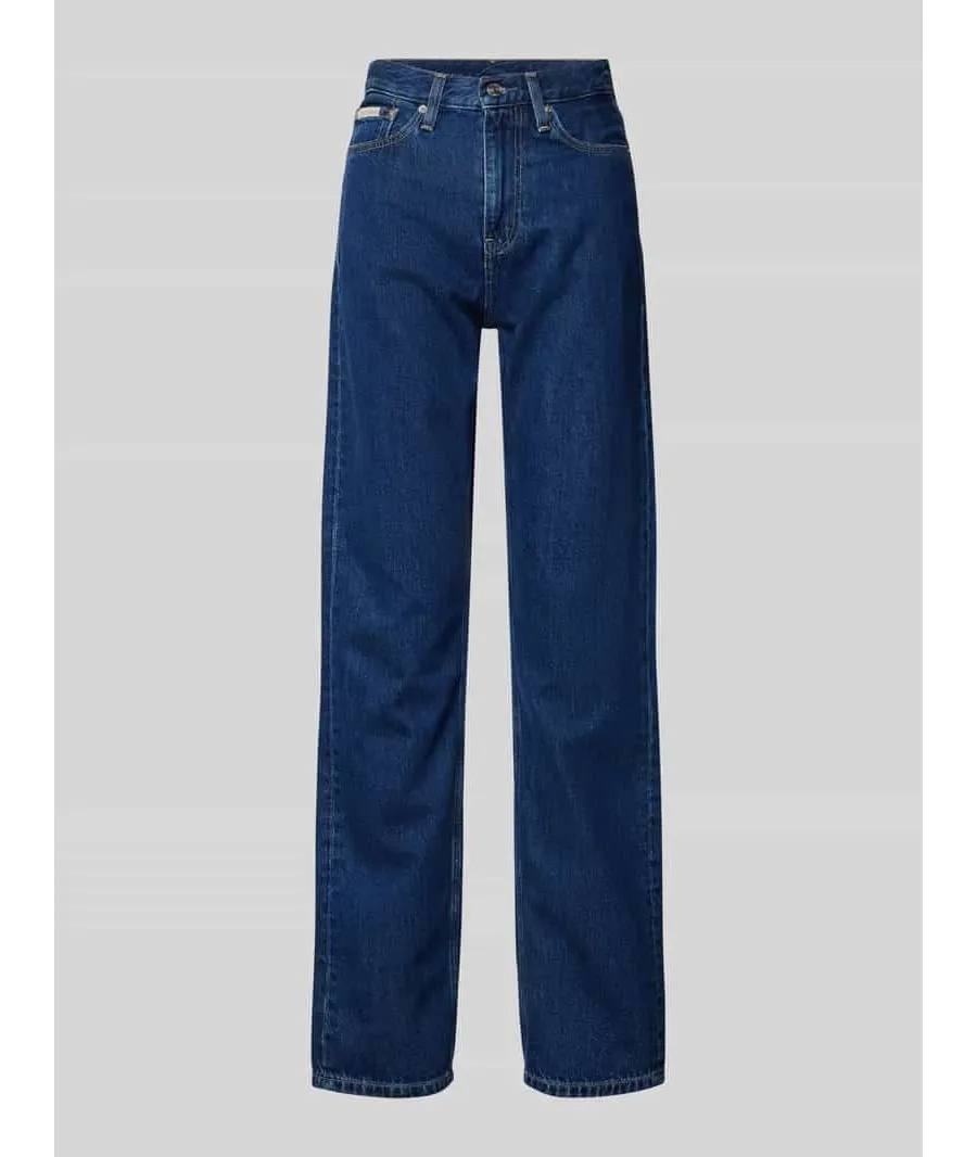 obrazek 1 Calvin Klein Jeans Jeansy J20J224504 Granatowy Straight Fit