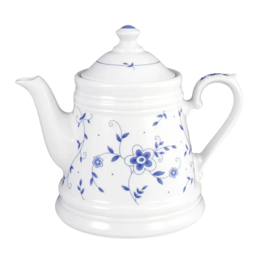 obrazek 1 Porcelanowy czajnik do herbaty zdobiony ozdobnym kwiatowym motywem w stylu klasycznym – Tettau