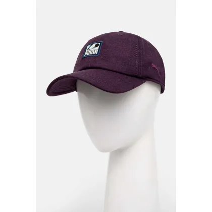 Zdjęcie Puma czapka z daszkiem Classics Graphic Dad Cap kolor fioletowy z aplikacją 025490