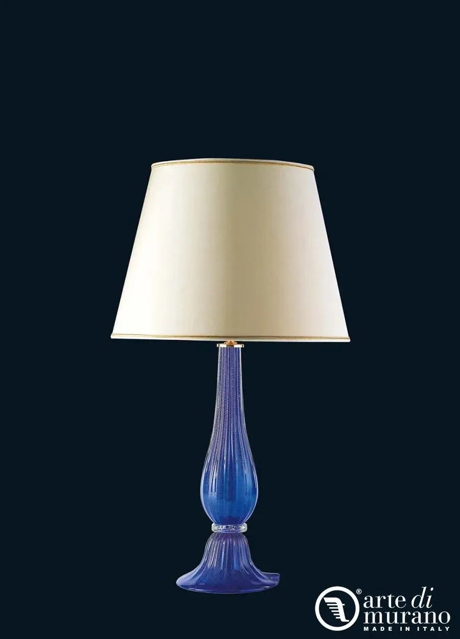 obrazek 1 Gustowna duża lampa stołowa ze szkła Murano dostępna w różnych kolorach