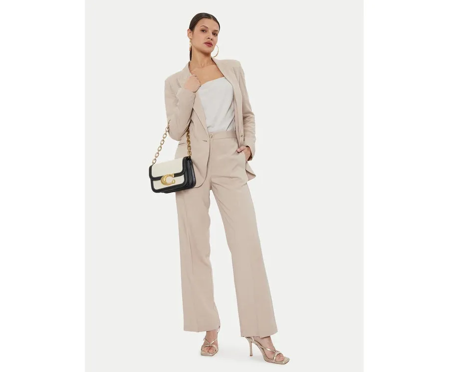 obrazek 1 ViCOLO Spodnie materiałowe TB1562 Beżowy Relaxed Fit