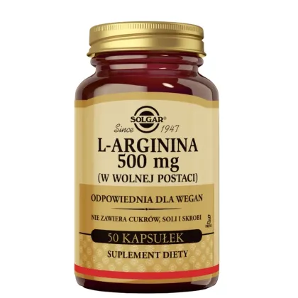 Zdjęcie Solgar L-Arginina 500 mg, 50 Kapsułek