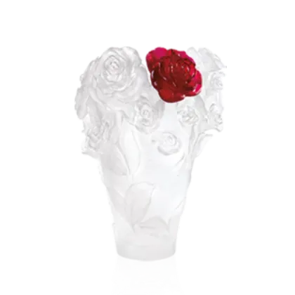Zdjęcie Ekskluzywny biały wazon Różana Pasja - Daum