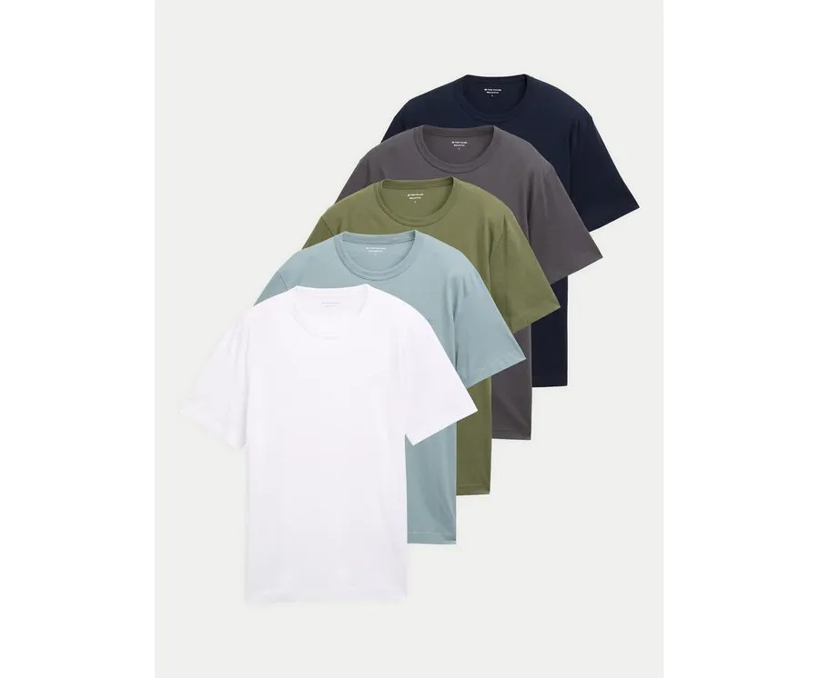 obrazek 1 Tom Tailor Komplet 5 t-shirtów 1047052 Kolorowy Regular Fit