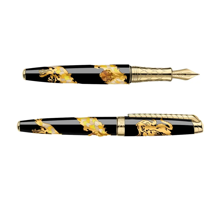 obrazek 3 Luksusowe limitowane pióro wieczne Dragon Straw Marquetry