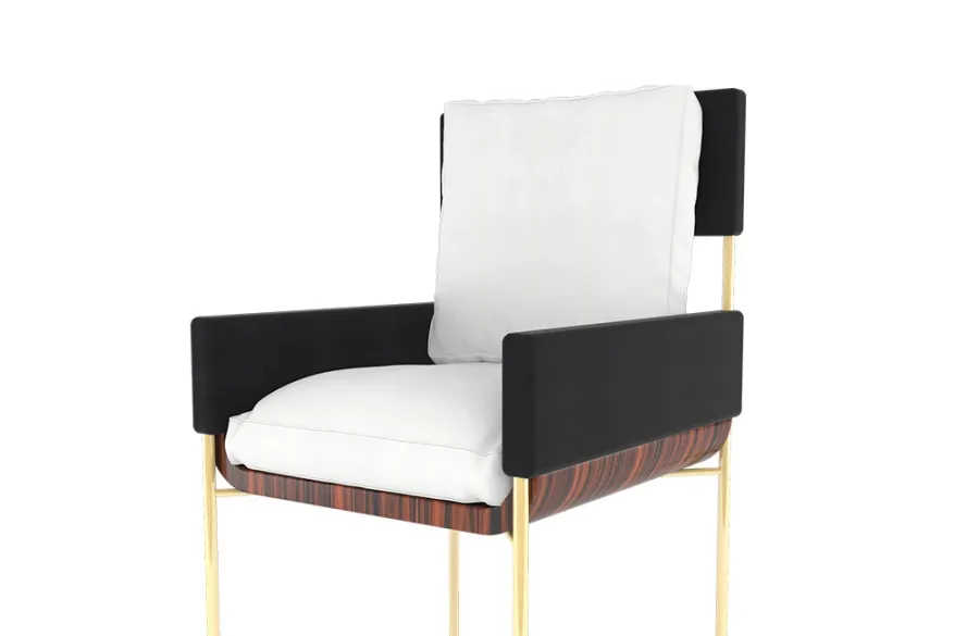 obrazek 3 Wykwintne krzesło do salonu w stylu minimalistycznym - Bitangra
