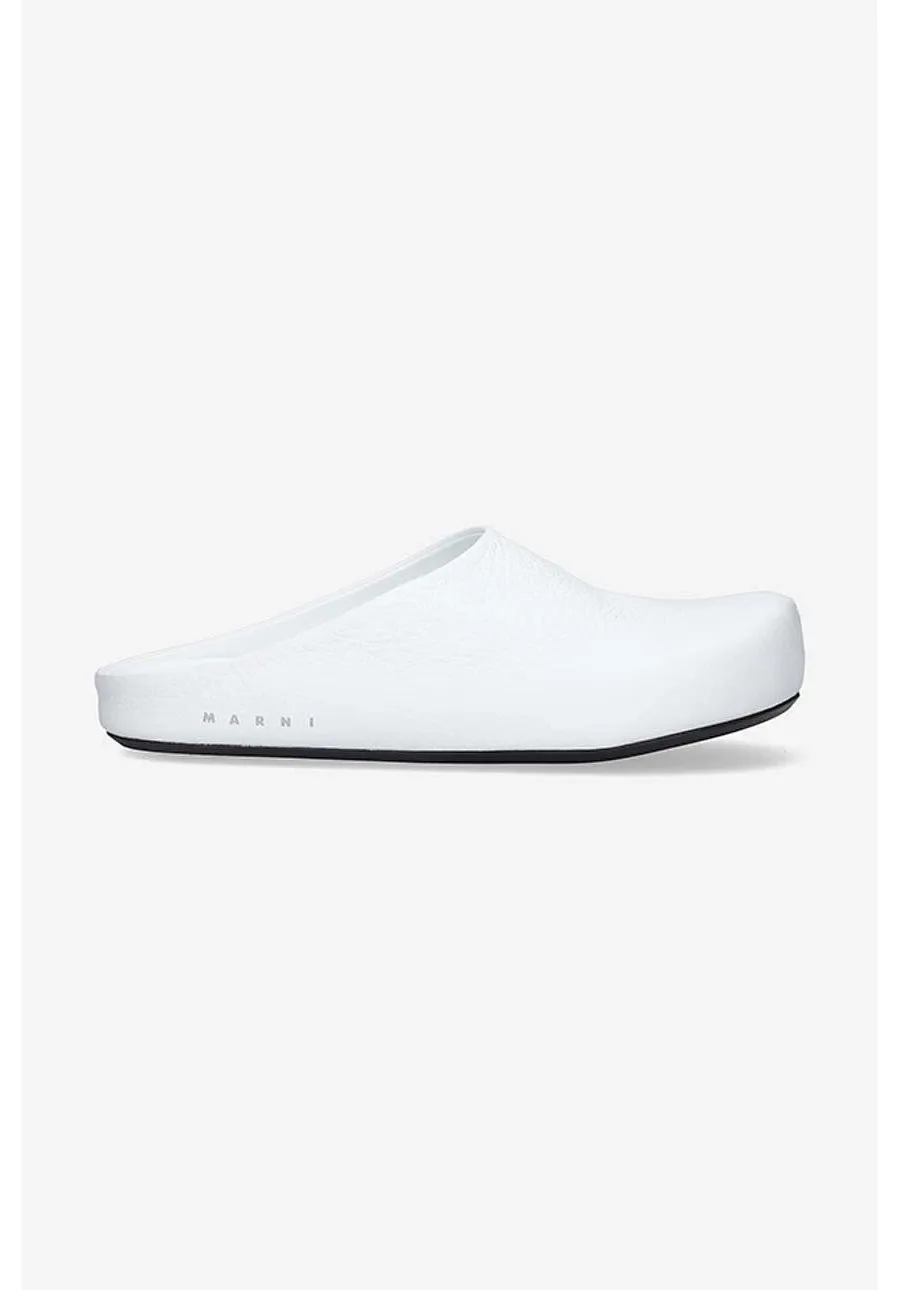 obrazek 1 Marni klapki skórzane Sabot męskie kolor biały SBMR001400.P4554.00W01-BIALY