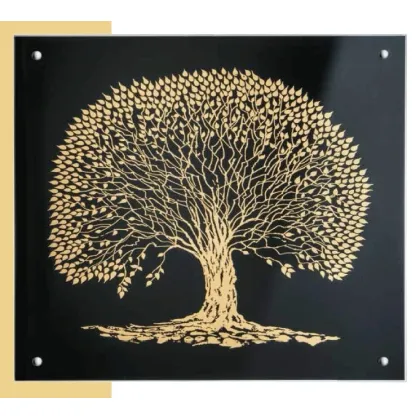 Picture A unique painting on glass depicting the tree of life 45x45 cm
