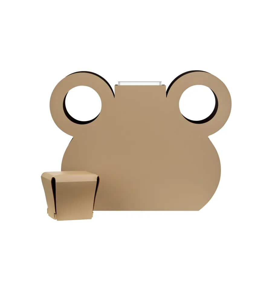 obrazek 2 Luksusowy skórzany wazon Otto 9x42xH38 cm w stylowym kolorze cappuccino