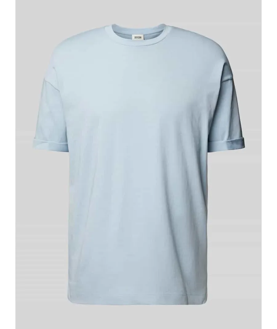 obrazek 1 T-shirt z prążkowanym, okrągłym dekoltem model ‘THILO’