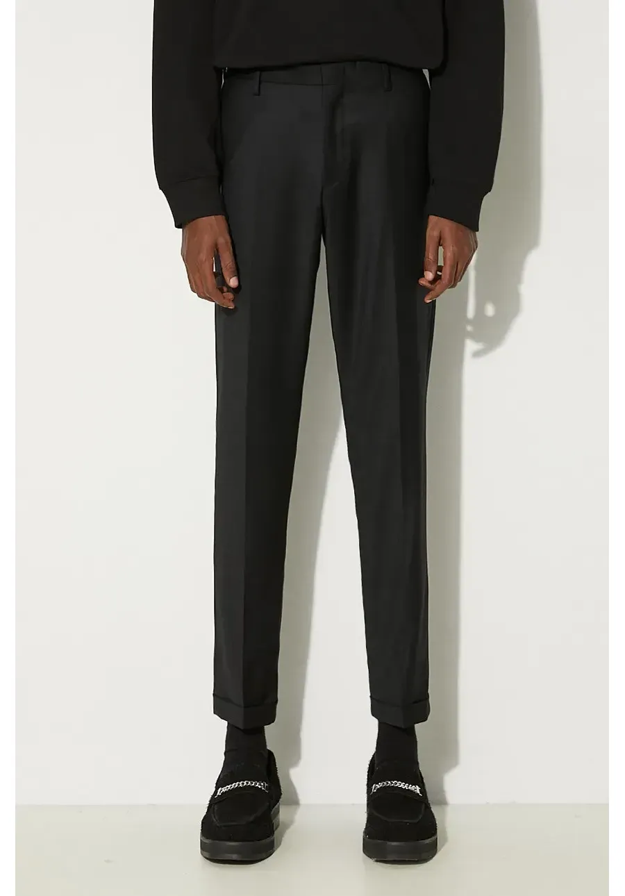 obrazek 1 Paul Smith spodnie wełniane kolor czarny w fasonie chinos M1R-150M-N00109