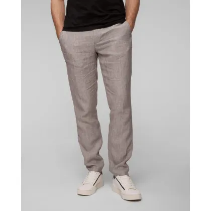 Zdjęcie Szare Spodnie Lniane Męskie Alberto Steve-luxury Linen