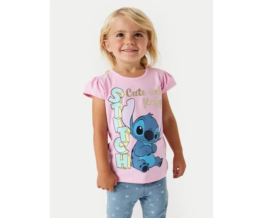 obrazek 1 NAME IT T-Shirt Folly Stitch 13240690 Różowy Regular Fit