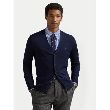 Zdjęcie Polo Ralph Lauren Kardigan 710946144001 Granatowy Slim Fit