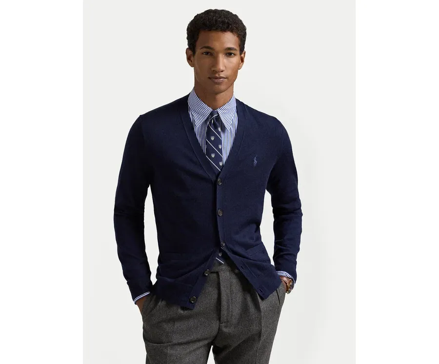 obrazek 1 Polo Ralph Lauren Kardigan 710946144001 Granatowy Slim Fit