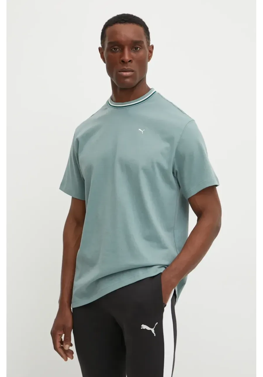 obrazek 1 Puma t-shirt bawełniany męski kolor zielony gładki 629394